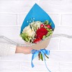 Простая романтика - букет с розами и тюльпанами 3