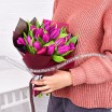 Фиолетовый закат - букет из фиолетовых тюльпанов 2