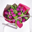Фиолетовый закат - букет из фиолетовых тюльпанов 3