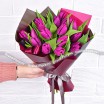 Фиолетовый закат - букет из фиолетовых тюльпанов 4