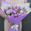 Лавандовое небо - букет из тюльпанов сиренево-фиолетового цвета 2
